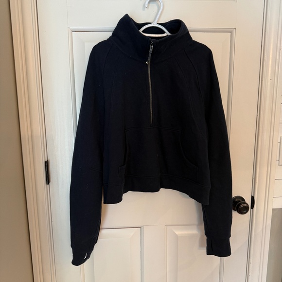 Lululemon Scuba Oversized Half-Zip Hoodie Black 45740 - Picture 6 of 14